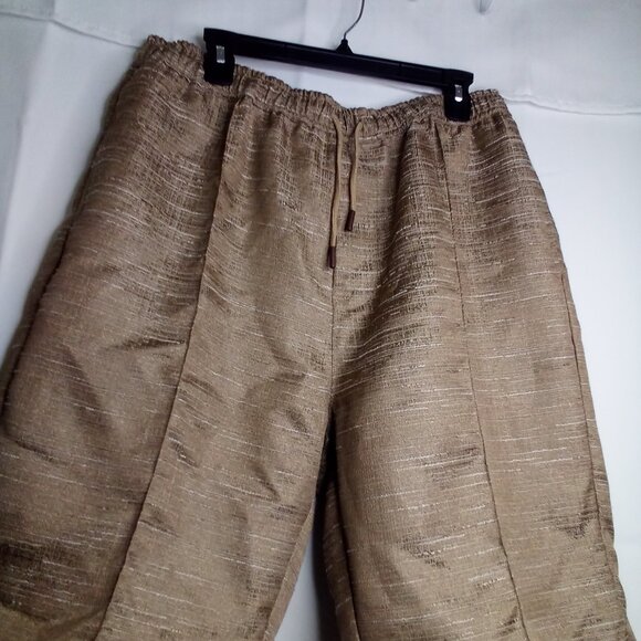 Boohoo Man Shorts Men 2XL Drawstring Elastic Pockets Textured Gold - Picture 8 of 16